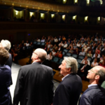 Immagine: STATO, MERCATO E COMUNITÀ LOCALI Nella foto- Saluto finale Festival dell’Economia Teatro Sociale Trento, 2 giugno 2019 FOTO- Domenico SALMASO
